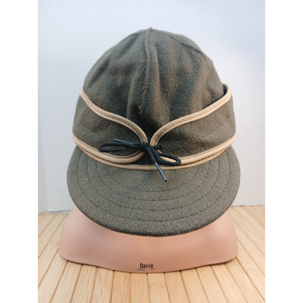 Stormy Kromer The Original Cap Olive Green Wool Ear Flap Hunting Hat Size 7 7/8